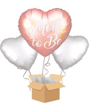 Pink Mum To Be Balloon Bouquet - Delivered Inflated