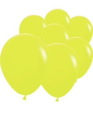 Neon Yellow Mini Balloons - 5&quot; Latex (100pk)