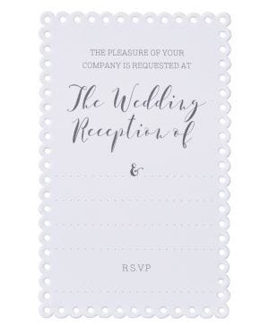 Beautiful Botanics Wedding Reception Invites