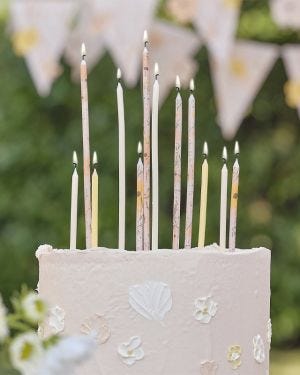 Birthday Bloom Floral Pattern Candles (12pk)