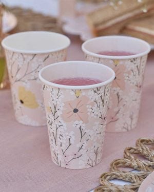 Birthday Bloom Floral Paper Cups (8pk)