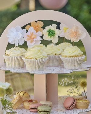 Birthday Bloom Flower Cupcake Toppers (12pk)