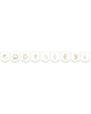 Botanical Celebration &#039;God Bless&#039; Paper Banner - 1.6m