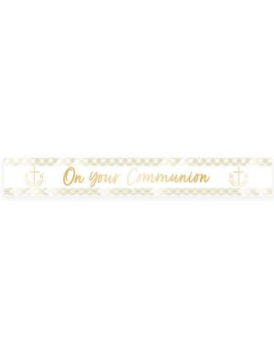 Botanical Celebration &#039;On your Communion&#039; Foil Banner - 2.7m