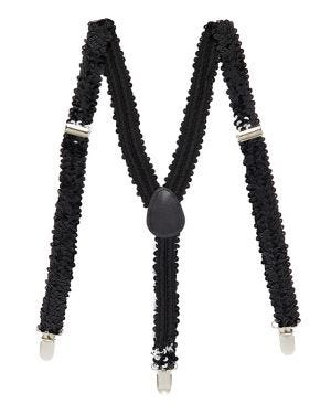 Black Sequin Braces