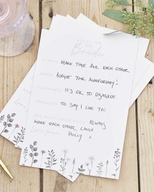 Bridal Bloom Floral Advice to the Bride Cards (10pk)
