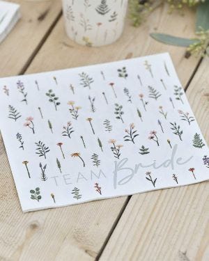 Bridal Bloom Floral Paper Napkins - 33cm (16pk)