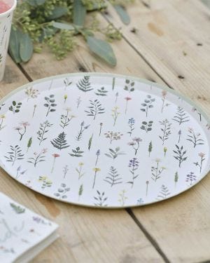 Bridal Bloom Floral Paper Plates - 24cm