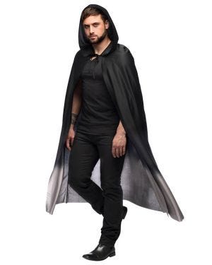 Black &amp; Grey Cape - 170cm