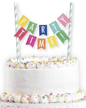 Hooray Bunting Cake Topper