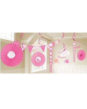 First Holy Communion Pink Decoration Kit (18pcs)