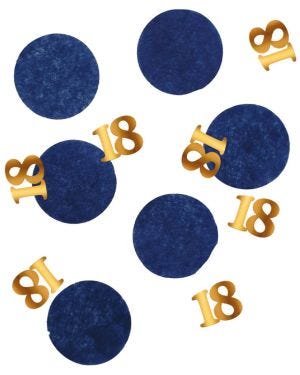 Navy &amp; Gold 18 Confetti (25g)