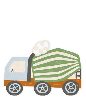 Construction Vehicle Shaped Paper Napkins - 32cm (20pk)