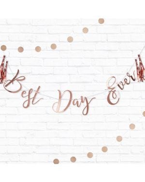 Rose Gold Best Day Ever Paper Letter Banner - 1.5m