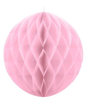 Light Pink Honeycomb Ball Paper Decoration - 20cm