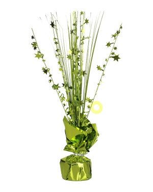 Lime Green Foil Spray Table Centrepiece - 30cm