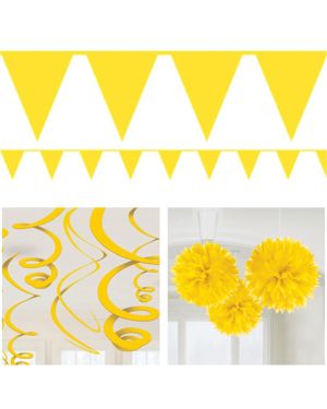 Yellow Pom Pom Party Decorating Kit