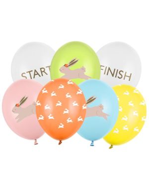 Easter Egg Hunt Balloons - 12&quot; Latex (7pk)