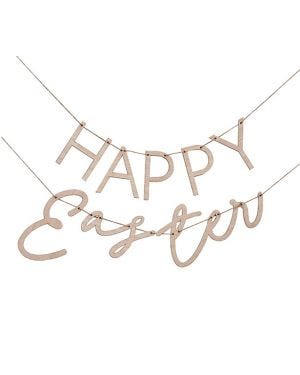 Happy Easter Wooden Bunting - 1.5m