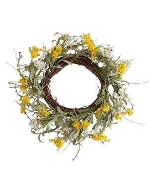 Spring Blossom Yellow Wreath