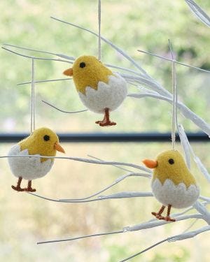 Hanging Felt Chicks (3pk)