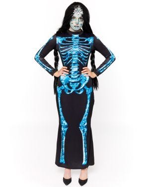 Diamond Skeleton Dress - Adult Costume