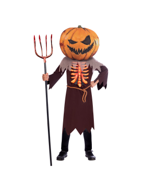 Scary Pumpkin Big Head - Child Costume