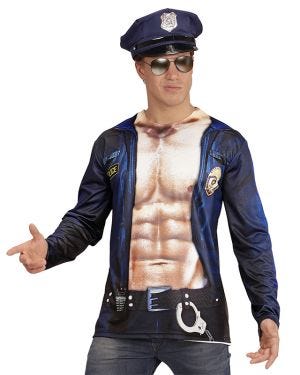 Sexy Policeman Shirt - Adult Costume