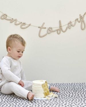 1st Birthday &#039;One Today&#039; Wooden Letter Banner - 1.5m