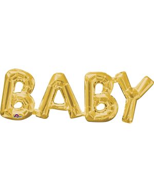 Baby Gold Foil Phrase Balloon 9&quot; Foil