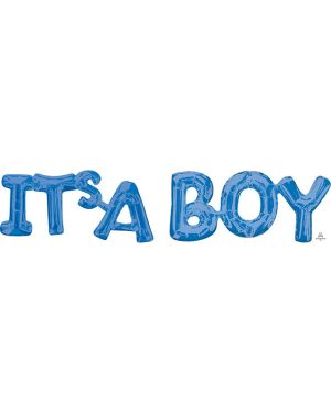 Its A Boy Blue Foil Phrase Balloon - 40&quot; Foil