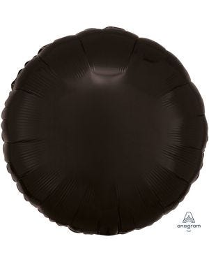 Black Round Balloon - 18&#039;&#039; Foil - Unpackaged