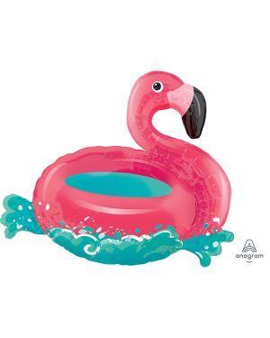 Floating Flamingo SuperShape Balloon - 30&quot; Foil