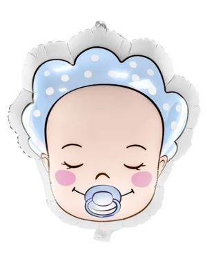 Baby Boy Face Balloon - 18&quot; Foil