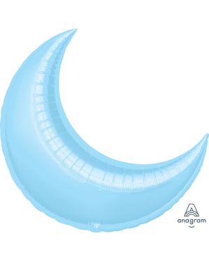Pastel Blue Crescent Balloons - 35&#039;&#039; Foil (3pk)
