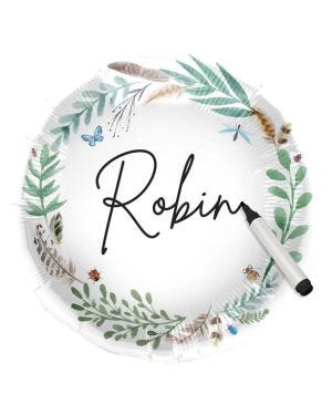 Nature White Personalisable Foil Balloon - 18&quot;