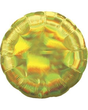 Iridescent Yellow Round Balloon - 18&quot; Foil