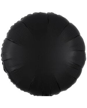 Silk Lustre Black Round Balloon - 18&quot; Foil
