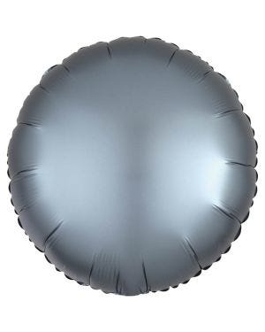 Silk Lustre Steel Blue Round Balloon - 18&quot; Foil