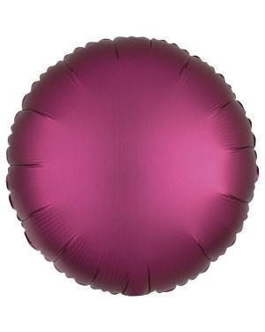 Silk Lustre Pomegranate Pink Round Balloon - 18&quot; Foil