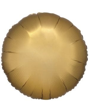 Silk Lustre Gold Round Balloon - 18&quot; Foil (Unpackaged)