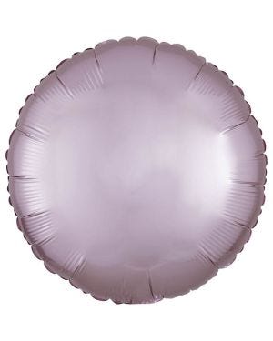 Silk Lustre Pastel Pink Round Balloon - 18&quot; Foil (Unpackaged)