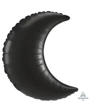 Black Satin Luxe Crescent Balloon - 35&quot; Foil