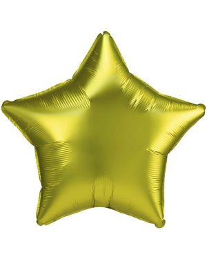 Satin Lemon Star Balloon - 18&quot; Foil (Unpackaged)