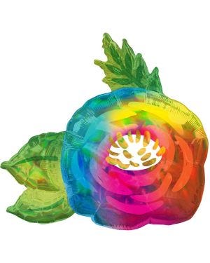 Beautiful Flower Iridescent Supershape Balloon - 30&quot; x 29&quot; Foil