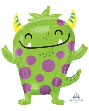 Happy Monster Supershape Balloon - 26&quot; x 29&quot; Foil
