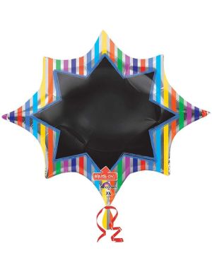 Multi-Stripe Write On Supershape Balloon - 35&quot; x 29&quot; Foil
