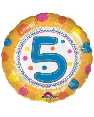 Age 5 Spot Balloon - 18&quot; Foil