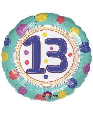 Age 13 Spot Balloon - 18&quot; Foil