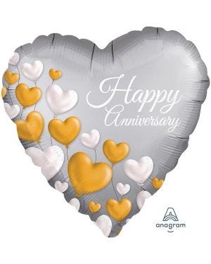 Happy Anniversary Heart Balloon - 18&quot; Foil